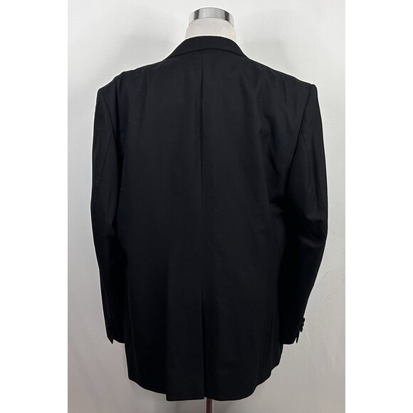 Jos A Bank 48L Tuxedo Jacket 100% Wool Black One Button Lined Vented Formal - Picture 6 of 8